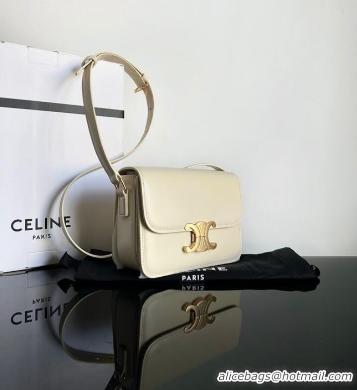 Inexpensive Celine TEEN TRIOMPHE BAG IN SHINY CALFSKIN 188423 NUDE