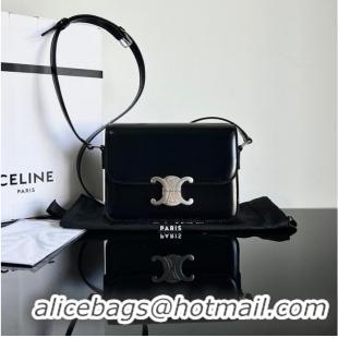 Best Price Celine TEEN TRIOMPHE BAG IN SHINY CALFSKIN 188423 BLACK