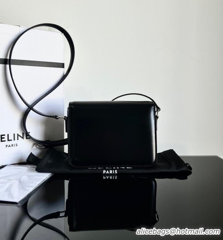 Best Price Celine TEEN TRIOMPHE BAG IN SHINY CALFSKIN 188423 BLACK