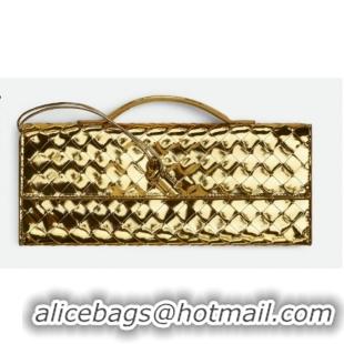 Super Quality Bottega Veneta Long Clutch Andiamo With Handle 741511 Gold 