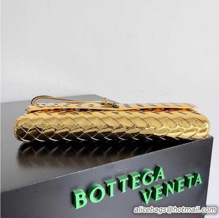 Super Quality Bottega Veneta Long Clutch Andiamo With Handle 741511 Gold 