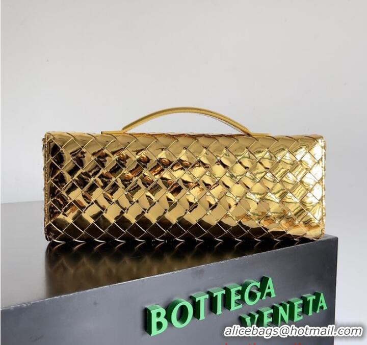 Super Quality Bottega Veneta Long Clutch Andiamo With Handle 741511 Gold 