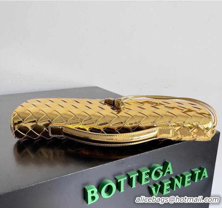 Super Quality Bottega Veneta Long Clutch Andiamo With Handle 741511 Gold 