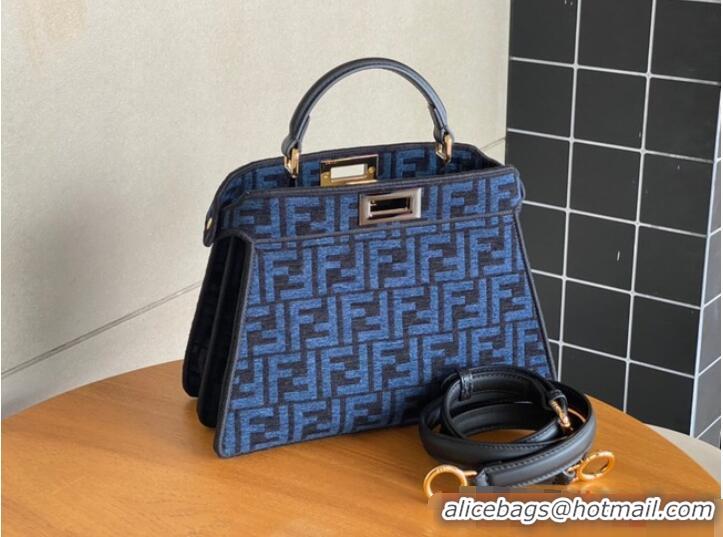 Modern Classic Fendi Peekaboo ISeeU Petite 8BN335 Blue