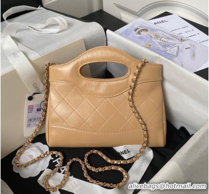 Top Design Chanel mini 31 bag AP3656 Apricot