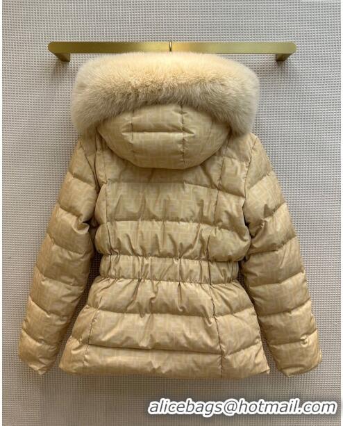 Good Taste Fendi Reversible FF Down Jacket F110951 Yellow 2023