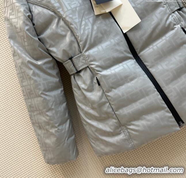 ​Top Quality Fendi Reversible FF Down Jacket F110952 Grey 2023