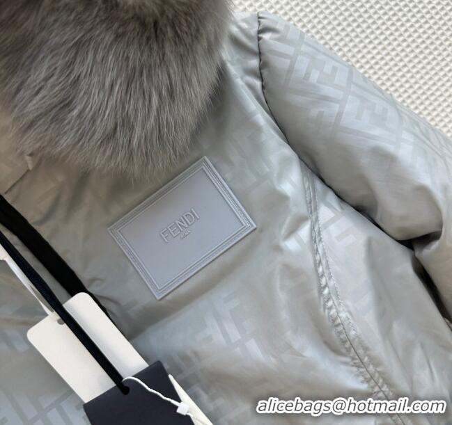 ​Top Quality Fendi Reversible FF Down Jacket F110952 Grey 2023