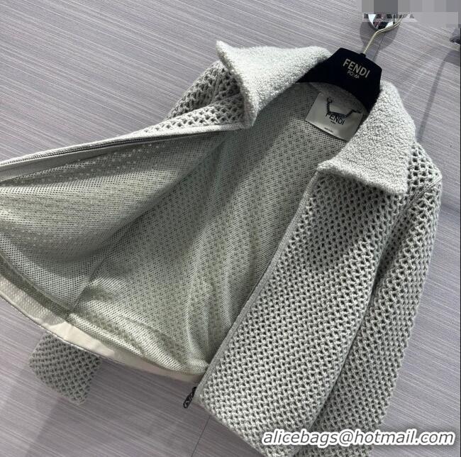 Pretty Style Fendi Cashmere Jacket F111014 Grey 2023