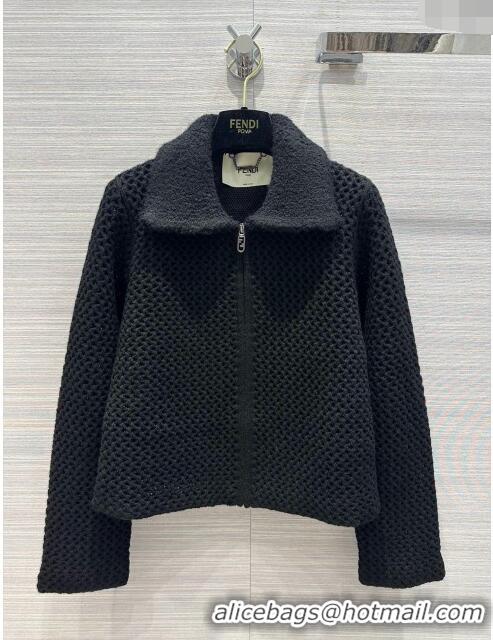 Buy Inexpensive Fendi Cashmere Jacket F111015 Black 2023