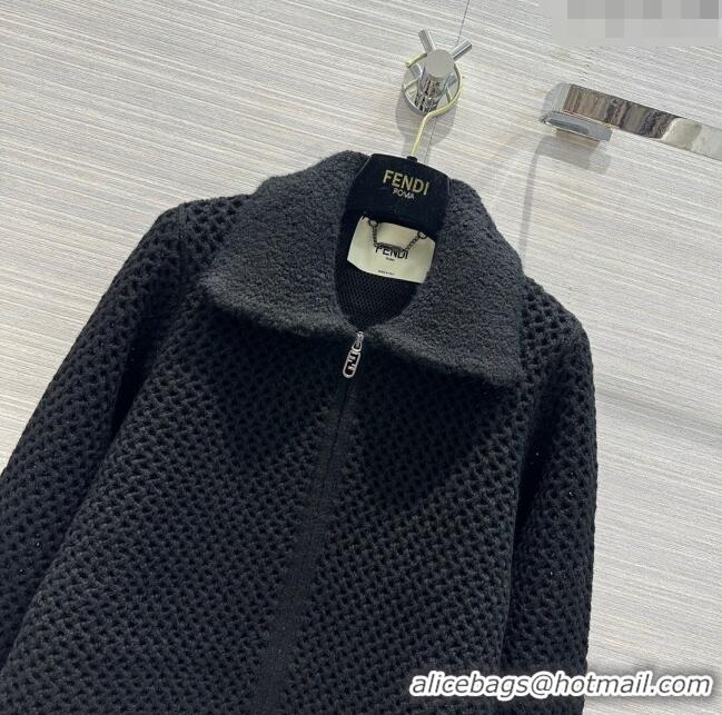 Buy Inexpensive Fendi Cashmere Jacket F111015 Black 2023