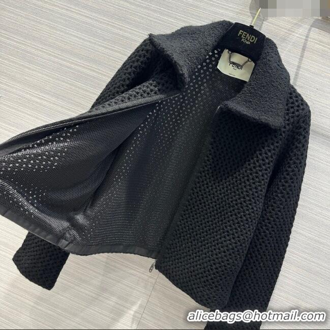 Buy Inexpensive Fendi Cashmere Jacket F111015 Black 2023