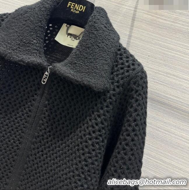 Buy Inexpensive Fendi Cashmere Jacket F111015 Black 2023