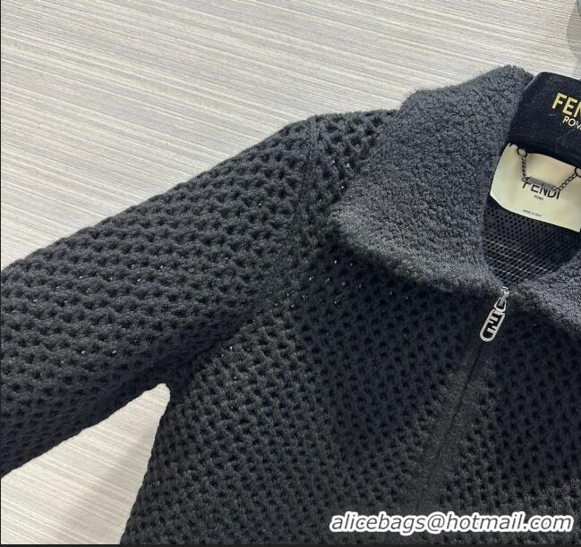 Buy Inexpensive Fendi Cashmere Jacket F111015 Black 2023