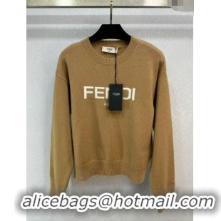 Popular Style Fendi Wool Sweater F111025 Brown 2023