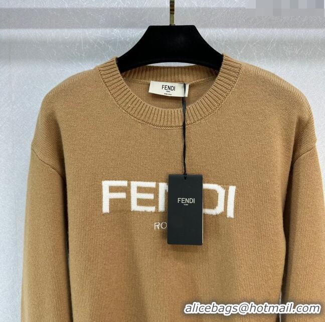 Popular Style Fendi Wool Sweater F111025 Brown 2023