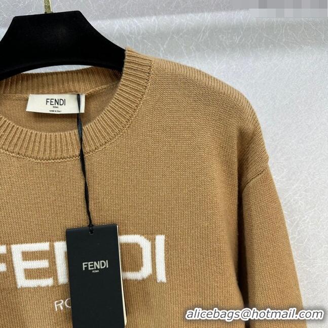 Popular Style Fendi Wool Sweater F111025 Brown 2023