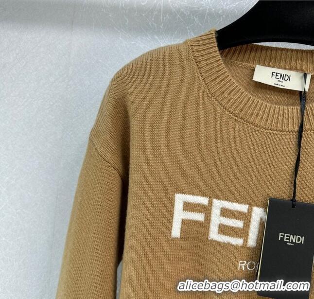 Popular Style Fendi Wool Sweater F111025 Brown 2023