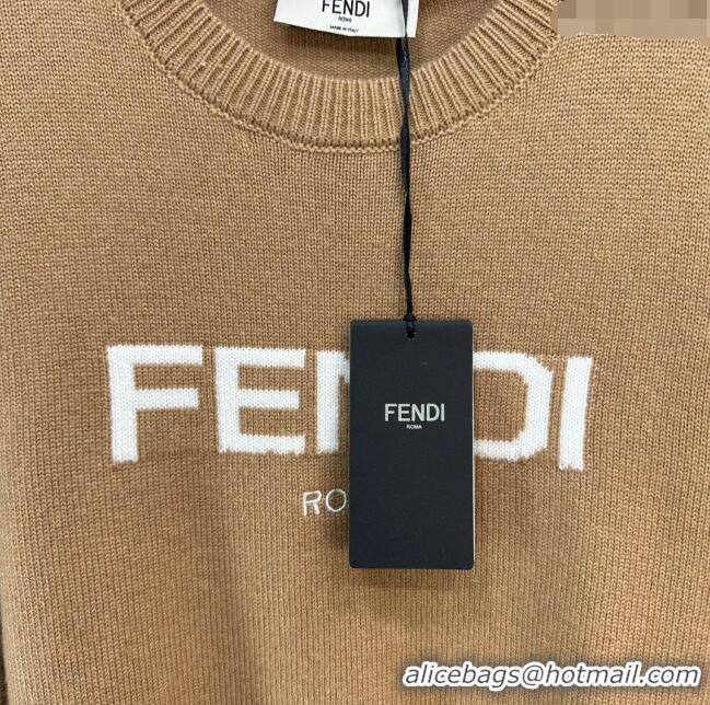 Popular Style Fendi Wool Sweater F111025 Brown 2023