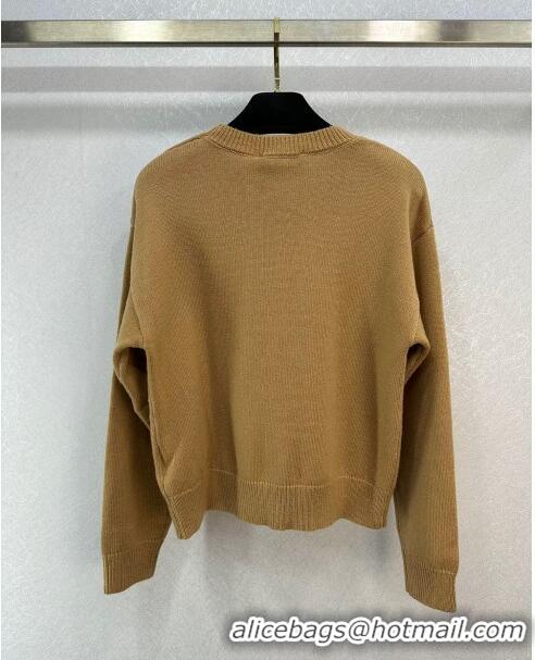 Popular Style Fendi Wool Sweater F111025 Brown 2023