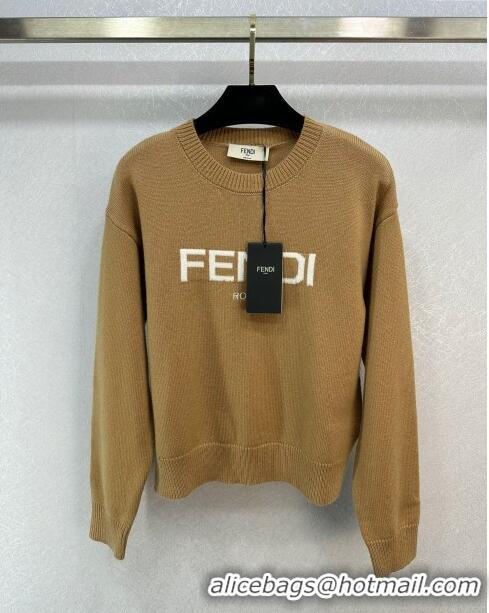 Popular Style Fendi Wool Sweater F111025 Brown 2023