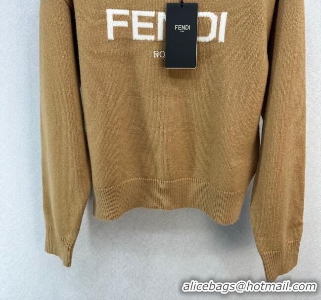 Popular Style Fendi Wool Sweater F111025 Brown 2023