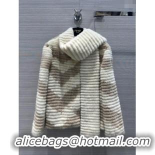 Super Quality Fendi Mink Fur Coat F112414 Beige 2023