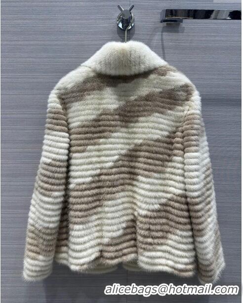 Super Quality Fendi Mink Fur Coat F112414 Beige 2023