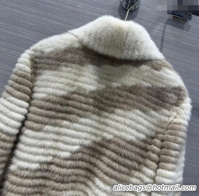 Super Quality Fendi Mink Fur Coat F112414 Beige 2023