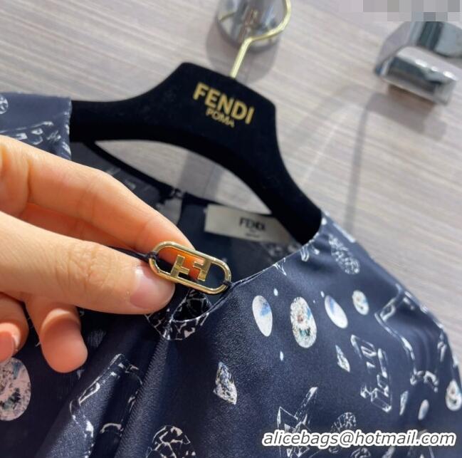 ​Buy Cheapest Fendi Silk Dress F122211 Black 2023