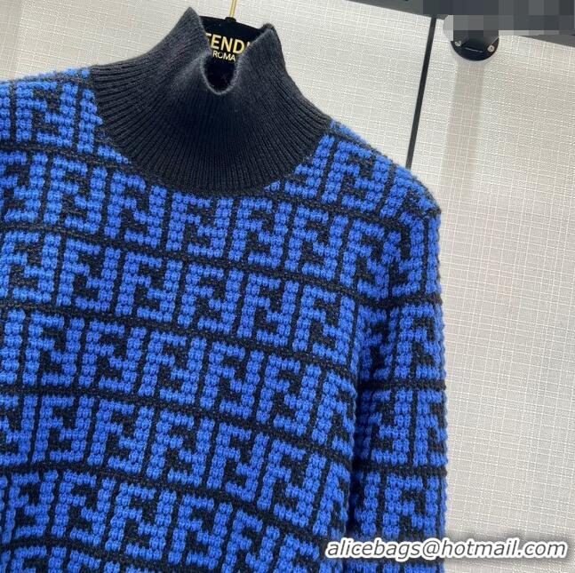 ​Top Grade Fendi FF Sweater F122519 Blue 2023