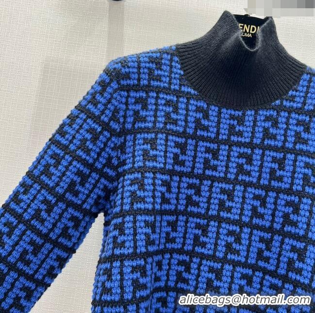 ​Top Grade Fendi FF Sweater F122519 Blue 2023