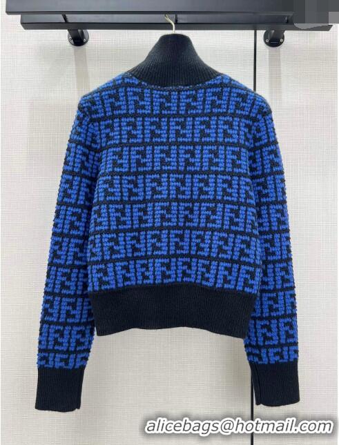 ​Top Grade Fendi FF Sweater F122519 Blue 2023