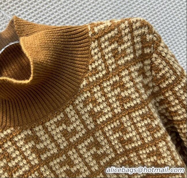 ​Well Crafted Fendi FF Sweater F122521 Brown 2023