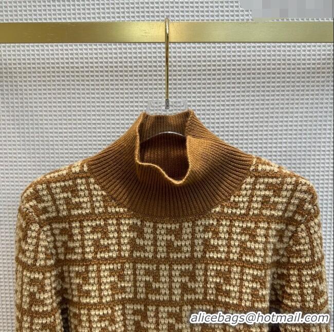 ​Well Crafted Fendi FF Sweater F122521 Brown 2023