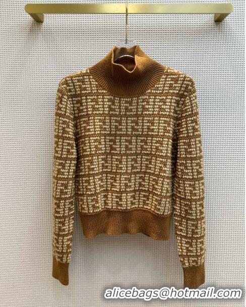 ​Well Crafted Fendi FF Sweater F122521 Brown 2023