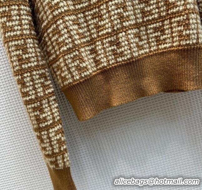 ​Well Crafted Fendi FF Sweater F122521 Brown 2023