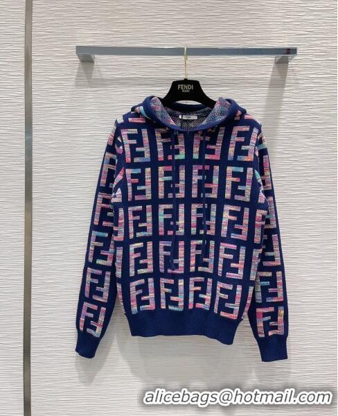 ​Good Product Fendi FF Wool Sweater F122529 Blue 2023