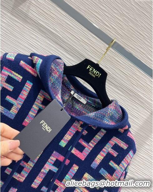 ​Good Product Fendi FF Wool Sweater F122529 Blue 2023