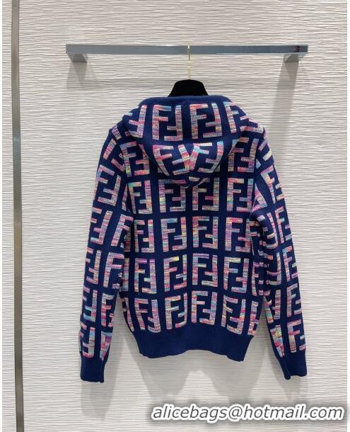 ​Good Product Fendi FF Wool Sweater F122529 Blue 2023