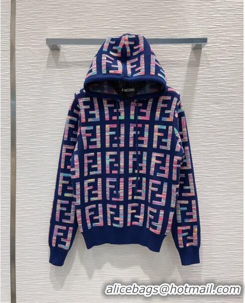 ​Good Product Fendi FF Wool Sweater F122529 Blue 2023