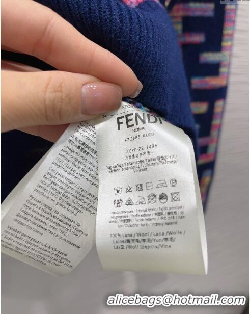 ​Good Product Fendi FF Wool Sweater F122529 Blue 2023