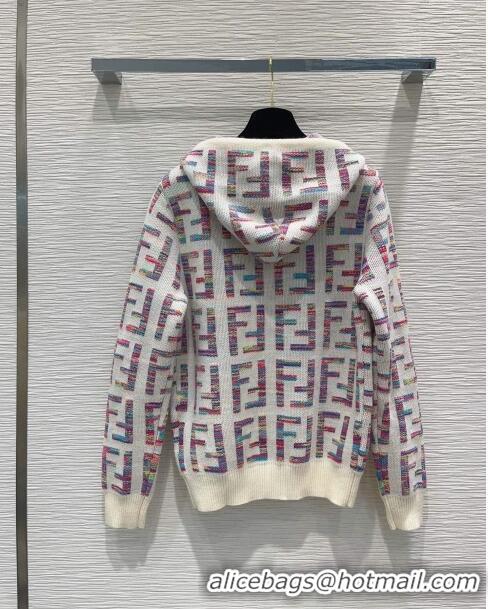 Buy Fashionable Fendi FF Wool Sweater F122530 Beige 2023