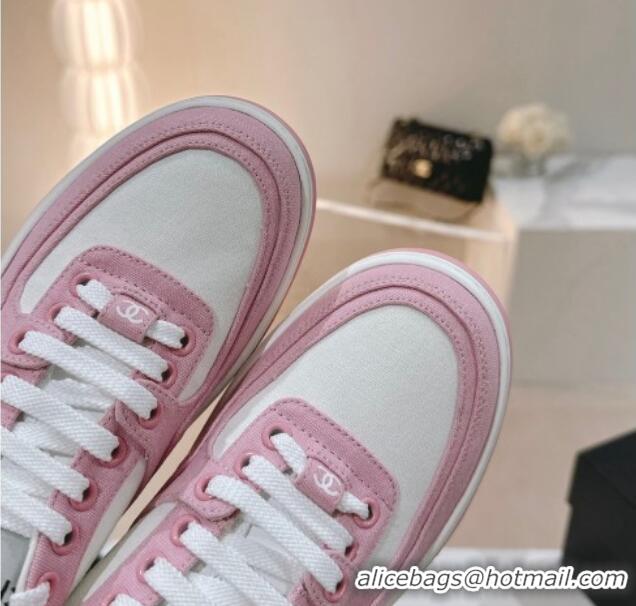 Most Popular Chanel Cotton Sneakers G45352 Pink 120048