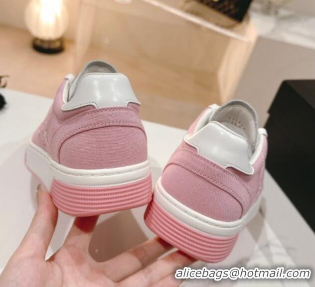 Most Popular Chanel Cotton Sneakers G45352 Pink 120048