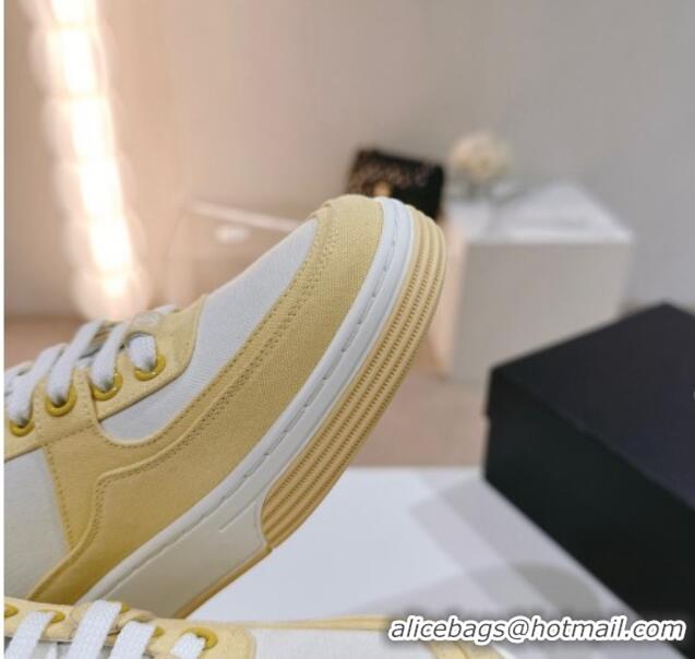 Best Product Chanel Cotton Sneakers G45352 Yellow 120050