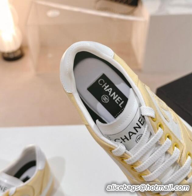 Best Product Chanel Cotton Sneakers G45352 Yellow 120050