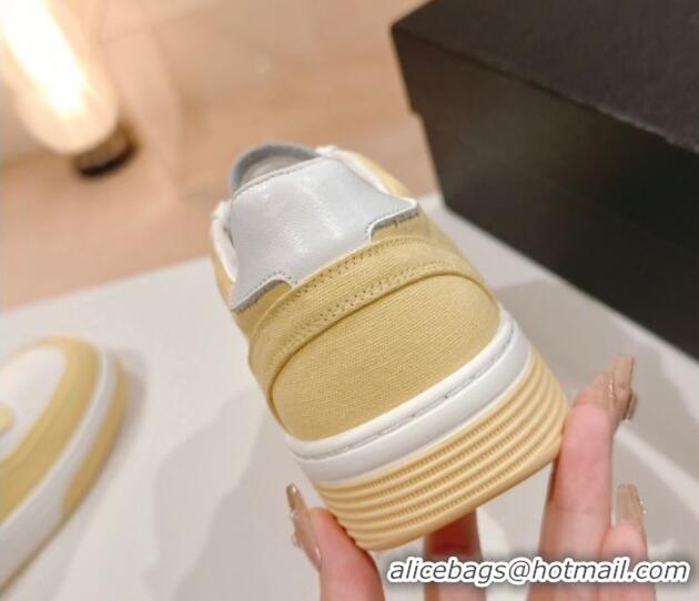 Best Product Chanel Cotton Sneakers G45352 Yellow 120050