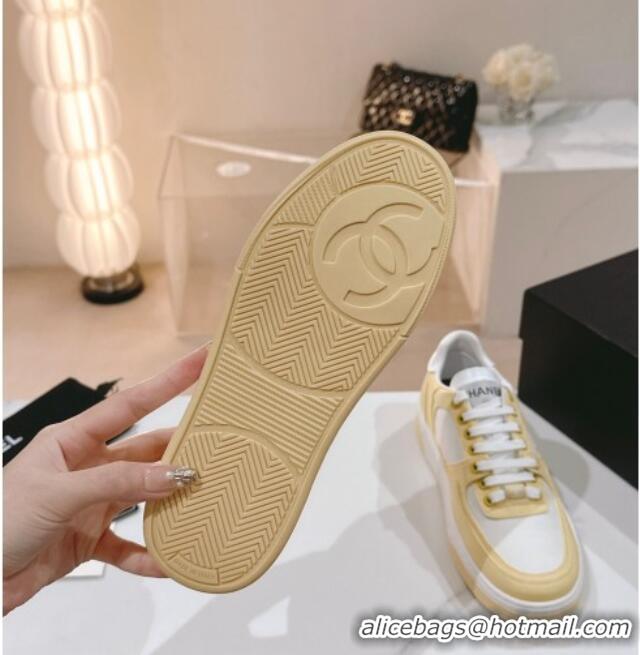 Best Product Chanel Cotton Sneakers G45352 Yellow 120050