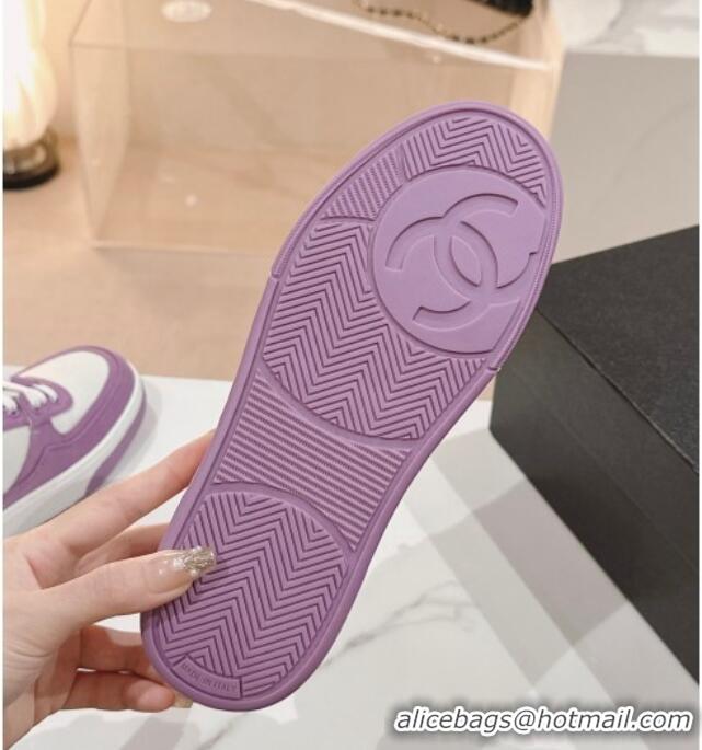 Top Design Chanel Cotton Sneakers G45352 Purple 120051 